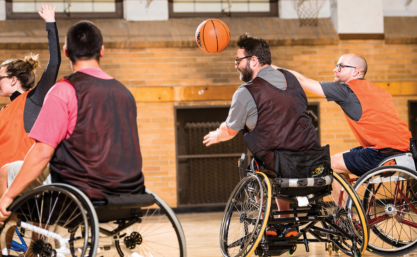 Rolling Beavers playing basketball