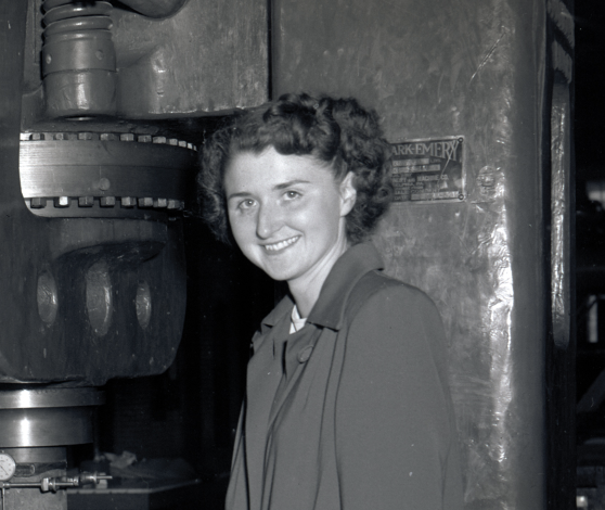 Elaine Davis in an Oregon State test labratory. 