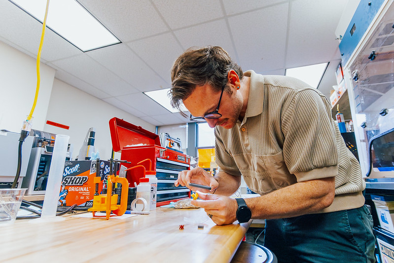 A researcher in a lab.