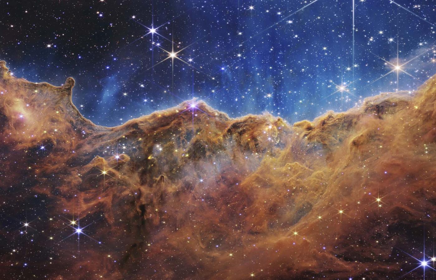 A nebula in space.