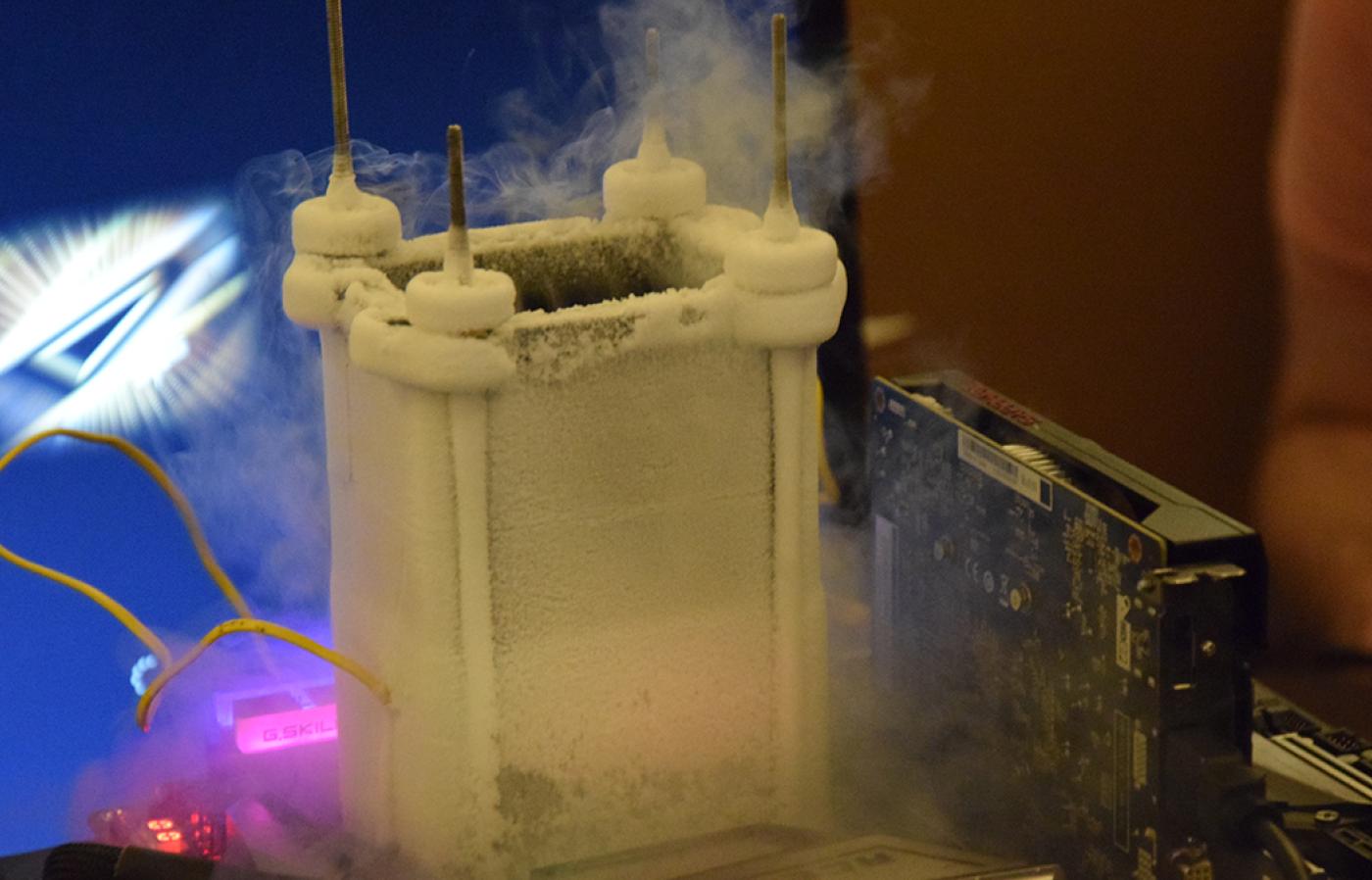 Liquid nitrogen.