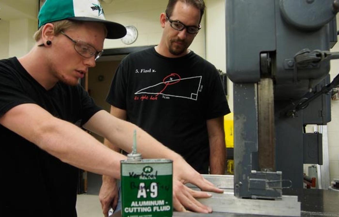 Students working in the Machining and Product Realization Lab.