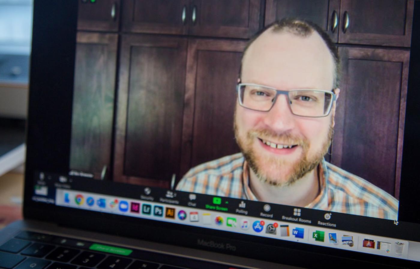 Ben Brewster teaching via Zoom.