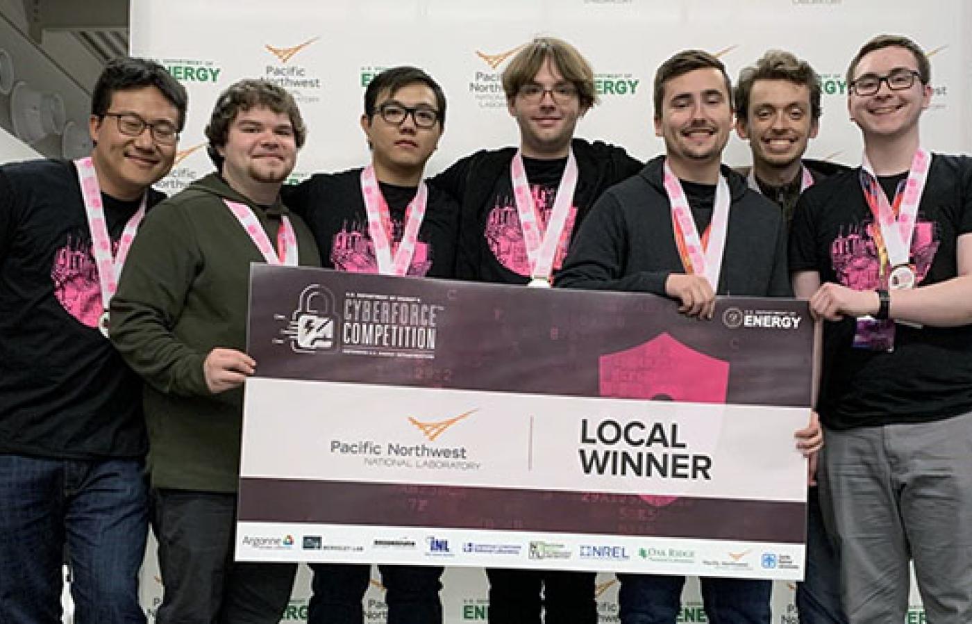 The 2019 Oregon State University Cyberforce Competition team.