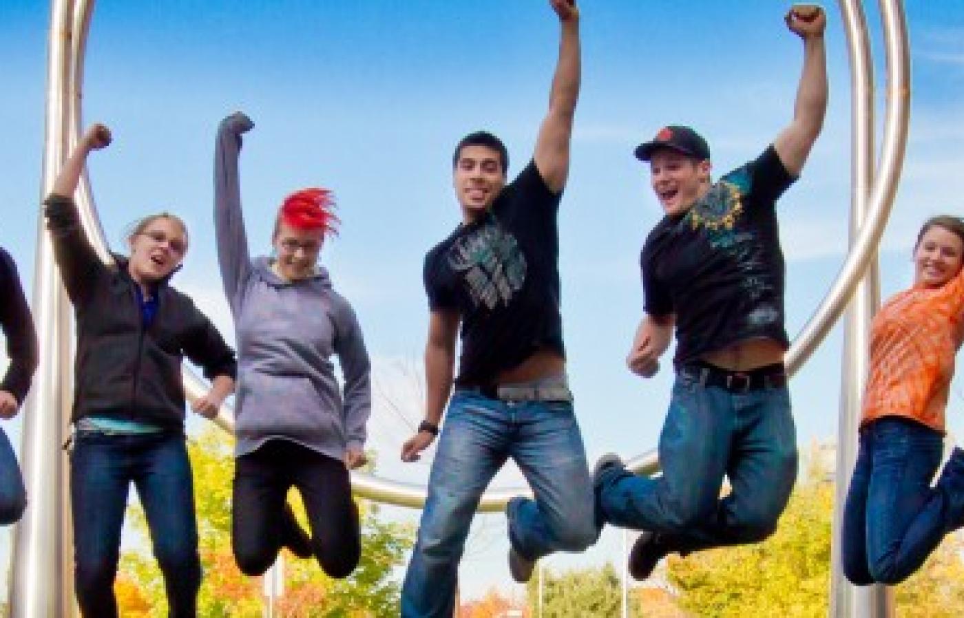 Students celebrating.