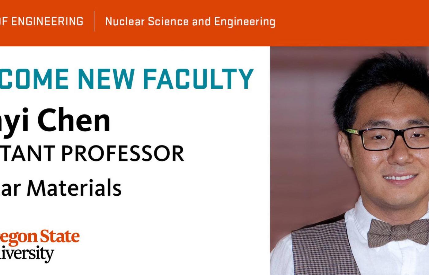 Tianyi Chen, assistant professor of nuclear materials.