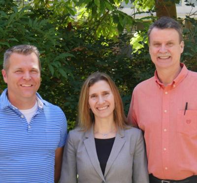 Robert Stone, Irem Tumer and Brian Paul posing for a photo.