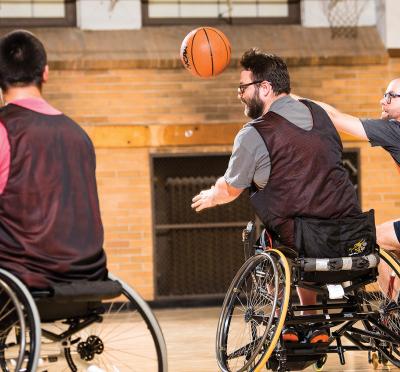 Rolling Beavers playing basketball