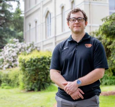 Brian Staes, a doctorate student in the School of Civil Engineering at Oregon State University.