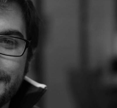 A student with glasses.