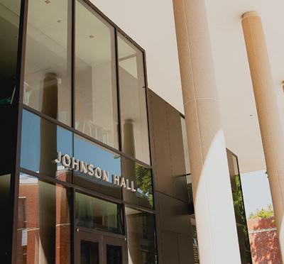 Entrance of Johnson Hall.