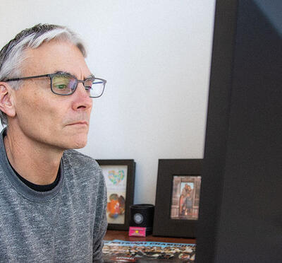 Todd Palmer at Computer.