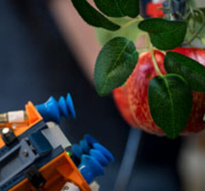 An apple picking machine.