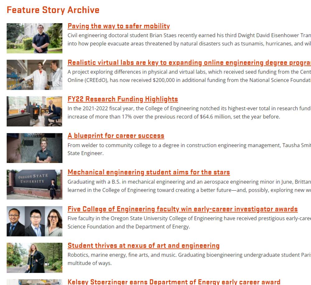 stories before page