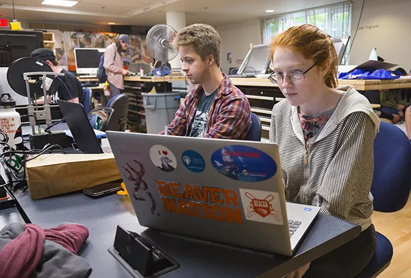 Students in a lab