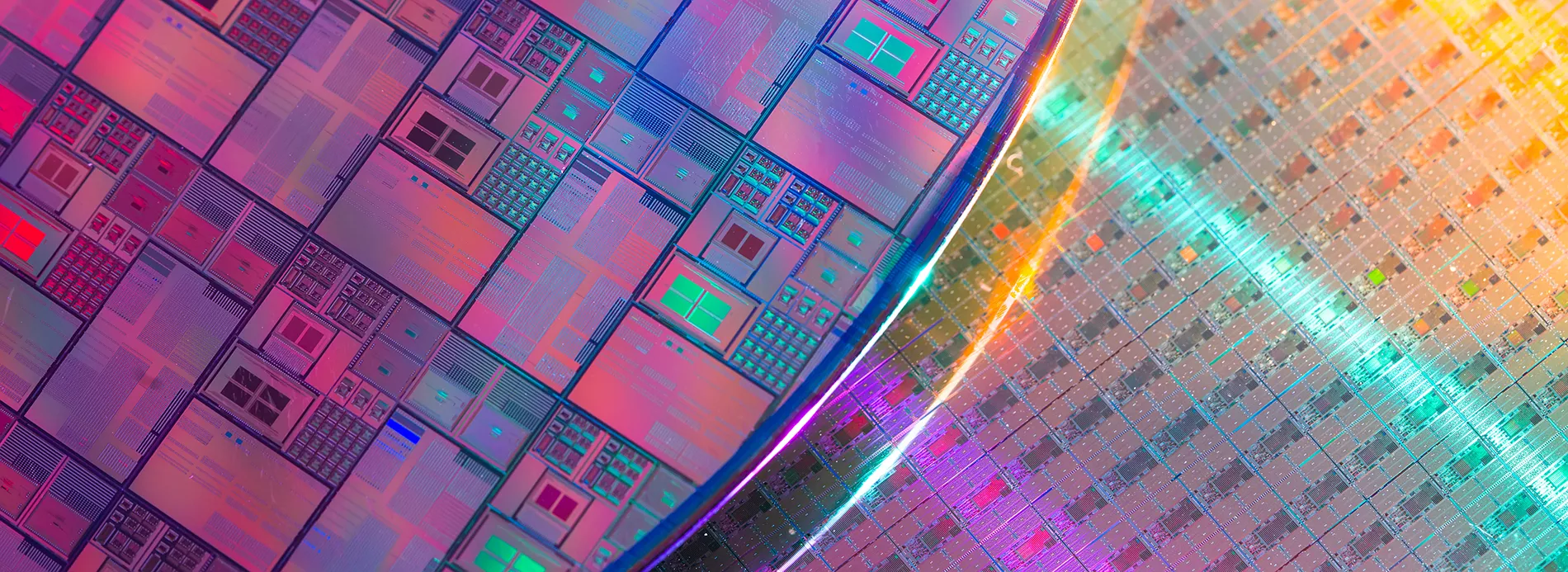 Close up of wafer