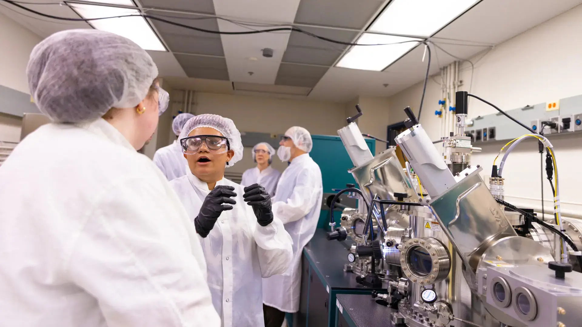 Students in a laboratory.
