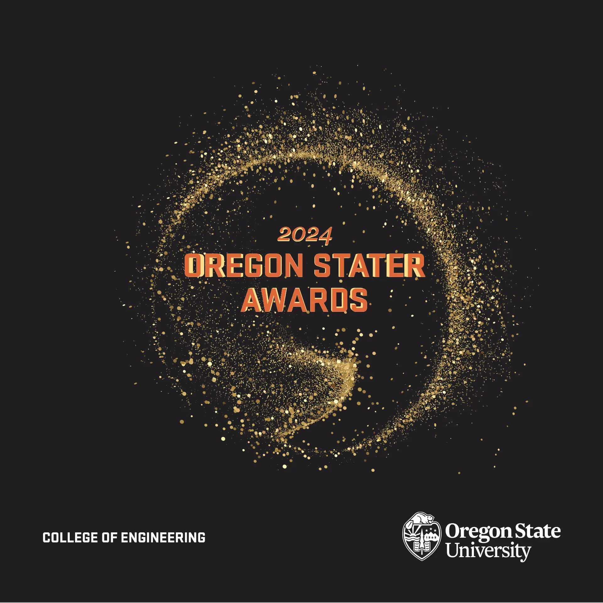 Oregon Stater Awards 2024 Cover with a black background