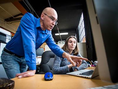 faculty working in an office