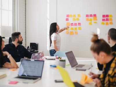 A group of people working on a project.