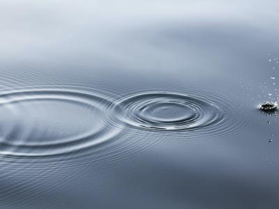 Rippling water.